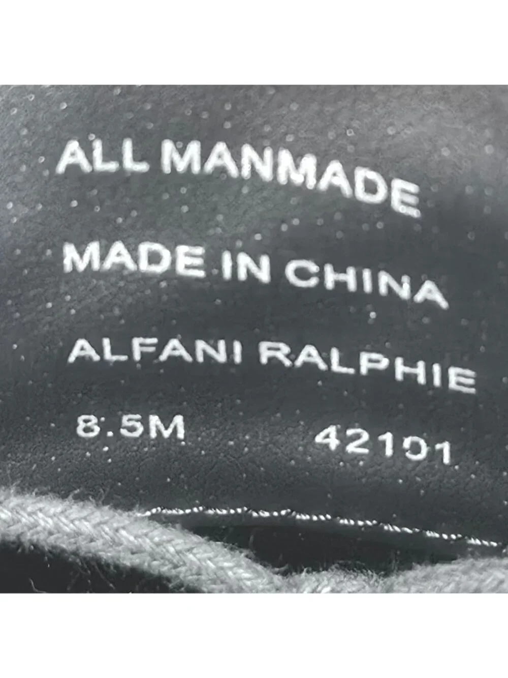 Alfani Ralphie Men's Black Leather Dress Shoes Size 8.5M